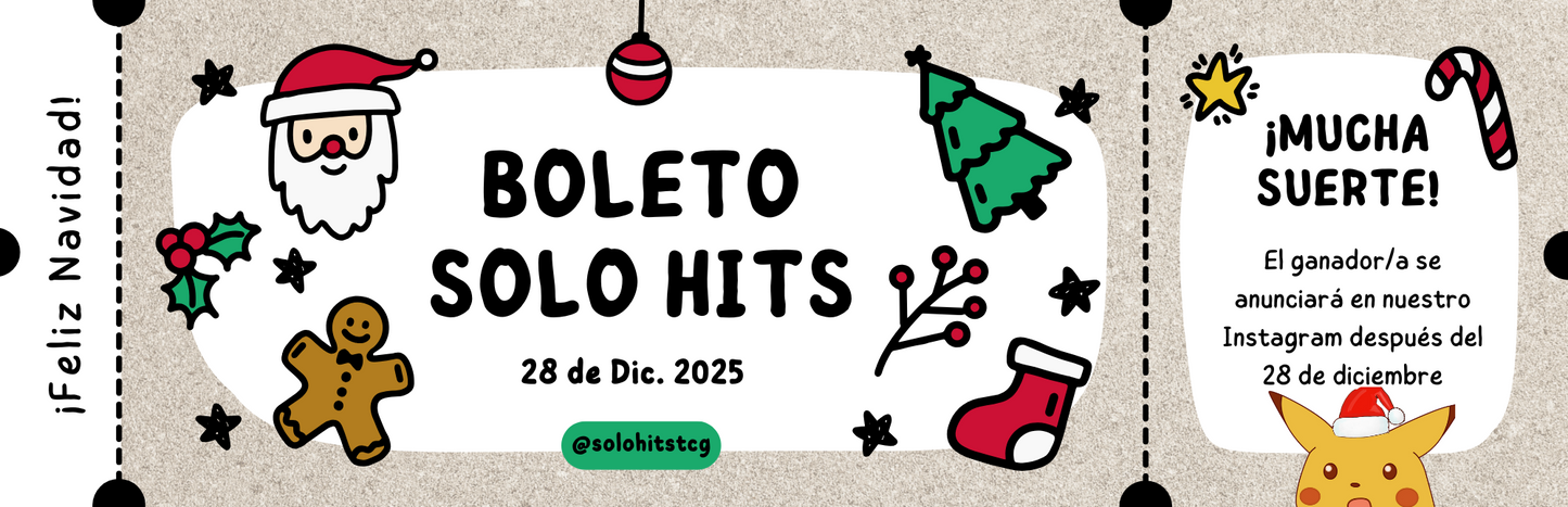 BOLETO NAVIDAD SOLO HITS