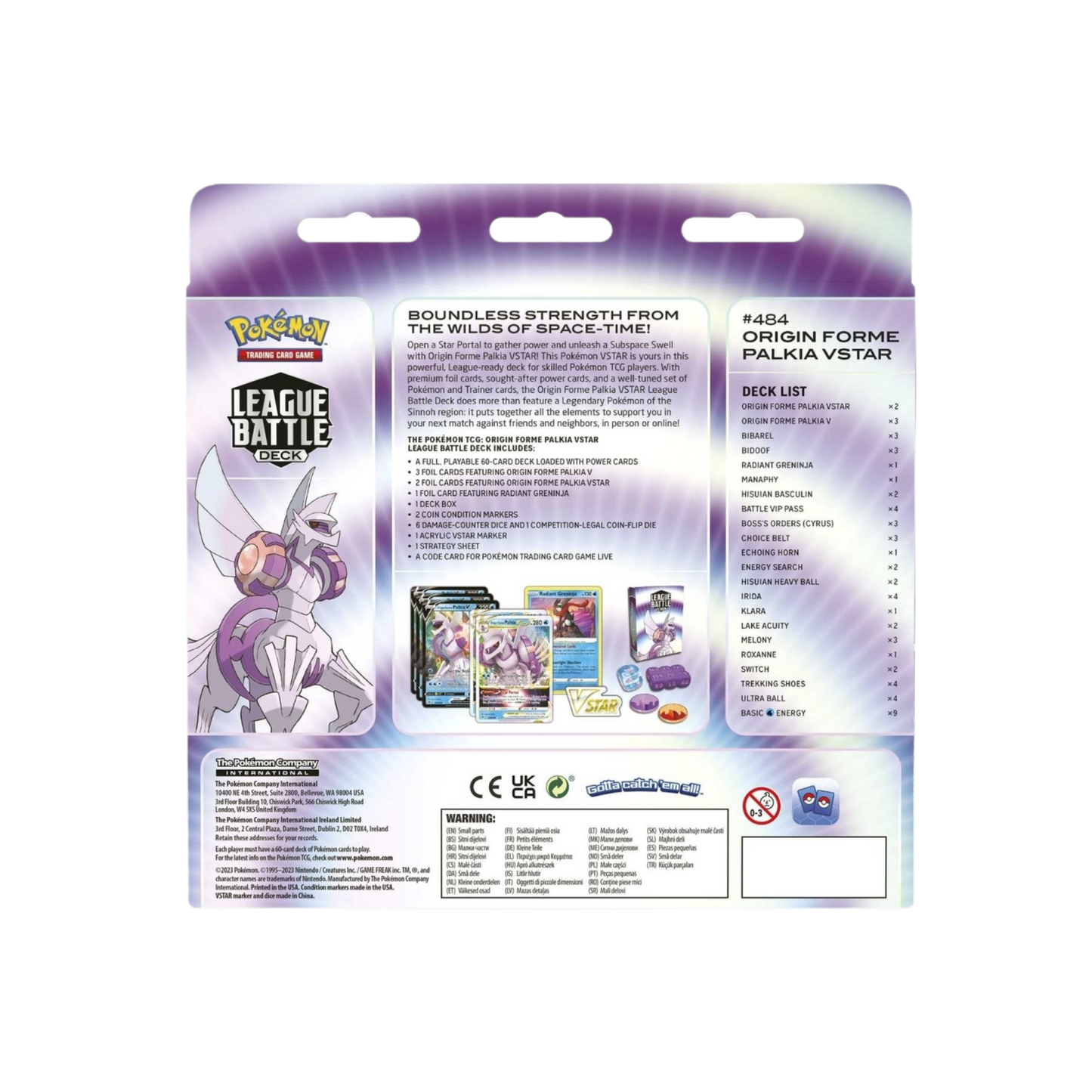 Pokémon - Palkia Vstar League Battle Deck Pokémon (INGLÉS)