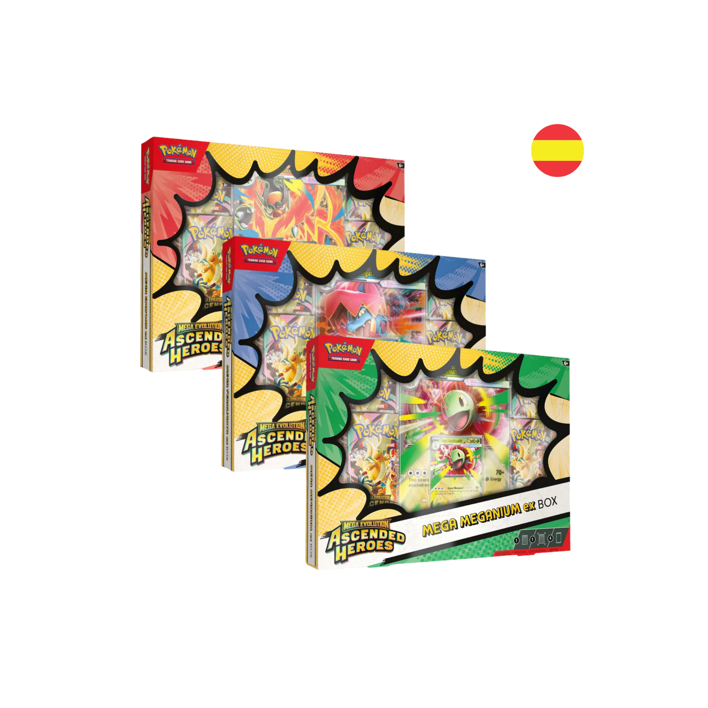 Pokémon - Lote de 3 Coleccion Premium Mega EX Box Heroes Ascendentes